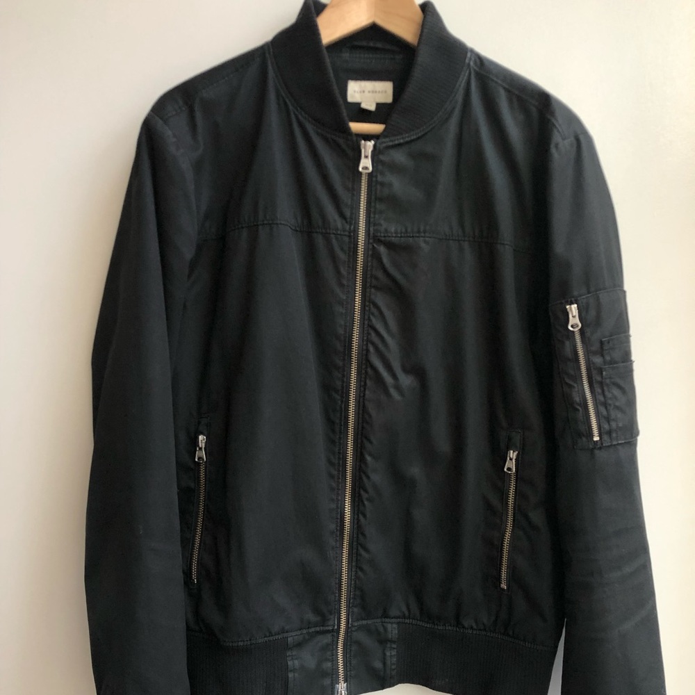 Men’s Black Club Monaco Bomber Jacket